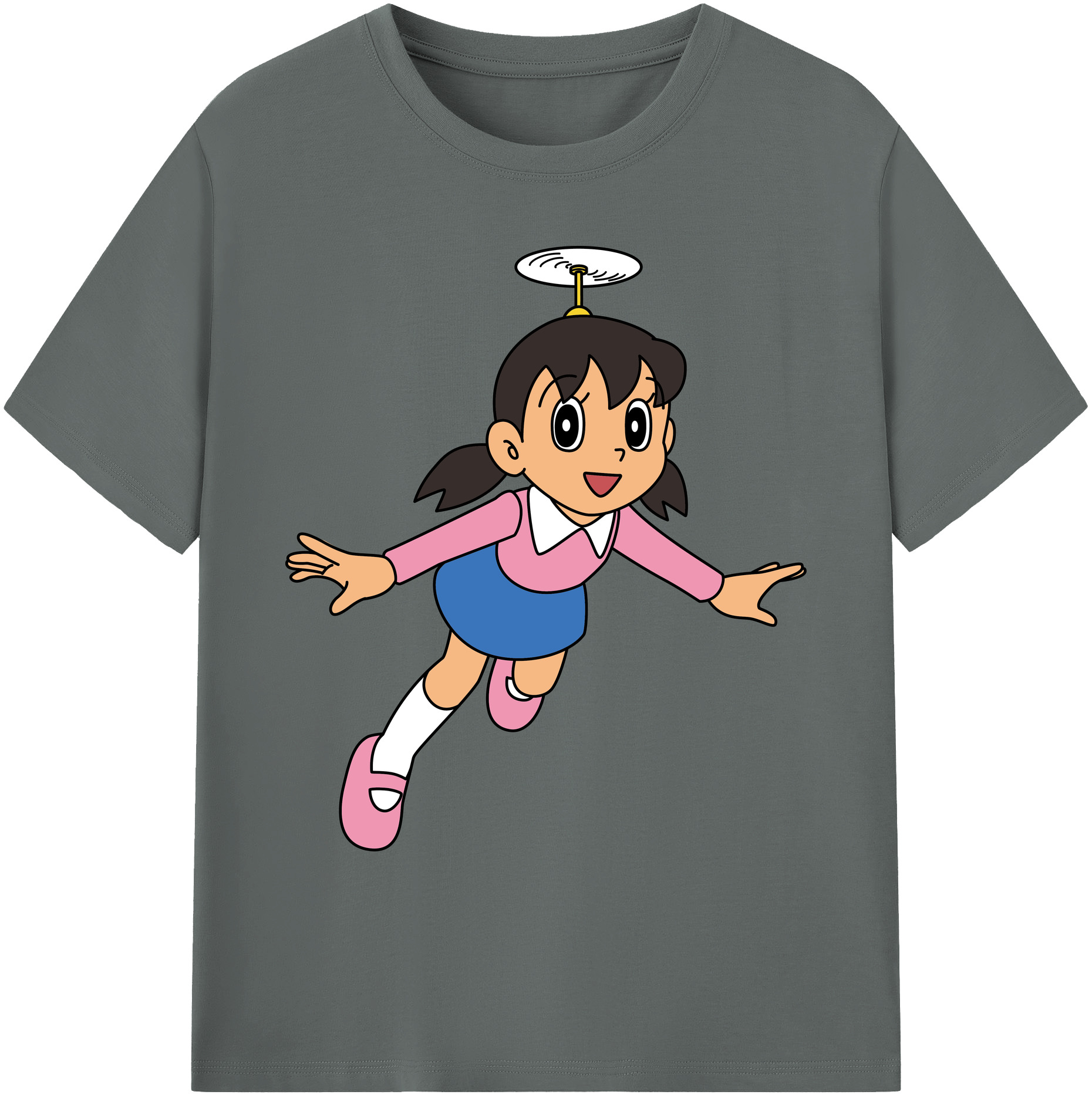（画像用） ドラえもん みなもと しずか Doraemon Shizuka Minamoto 綿100％ メンズ半袖Tシャツ｜肌触りやわらか＆通気性